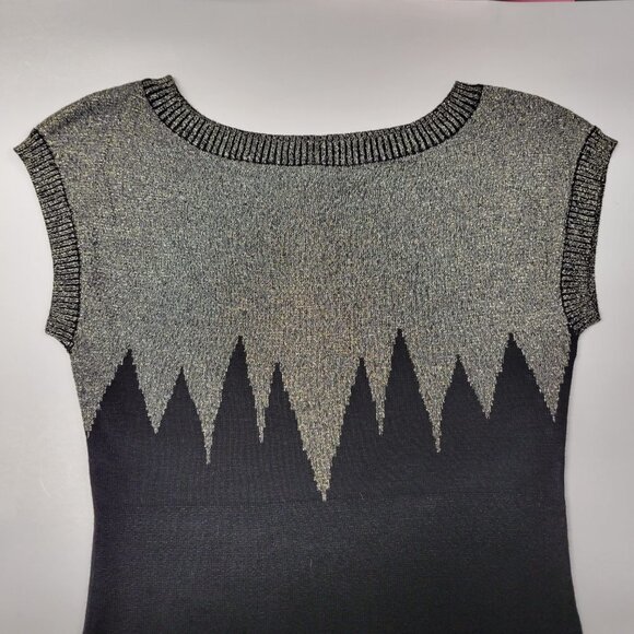 Gold and Black Glitter Party Dress or Sweater Dress -NEW ! Size M, L, XL - Picture 7 of 14